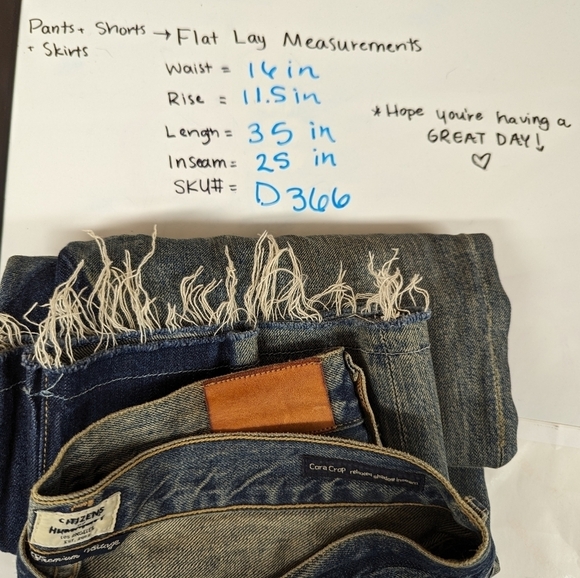 Citizens of Humanity 27 Cora Crop Wide Leg Relaxed Shadow Inseam Livingston Jean - Picture 16 of 16